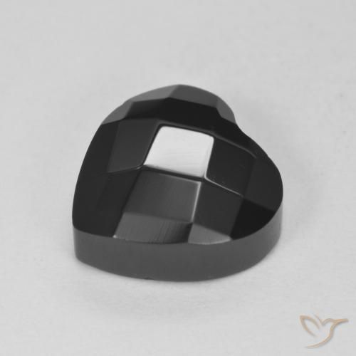 9,17 ctw natürlicher Schwarz Onyx, Herz, Lichtundurchlässig