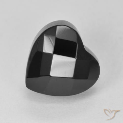 9,17 ctw natürlicher Schwarz Onyx, Herz, Lichtundurchlässig