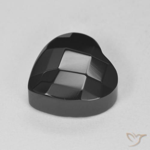 9,17 ctw natürlicher Schwarz Onyx, Herz, Lichtundurchlässig