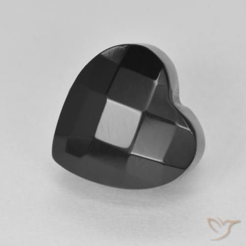 9,17 ctw natürlicher Schwarz Onyx, Herz, Lichtundurchlässig