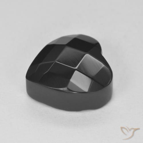9,17 ctw natürlicher Schwarz Onyx, Herz, Lichtundurchlässig