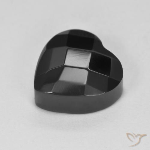 9,17 ctw natürlicher Schwarz Onyx, Herz, Lichtundurchlässig