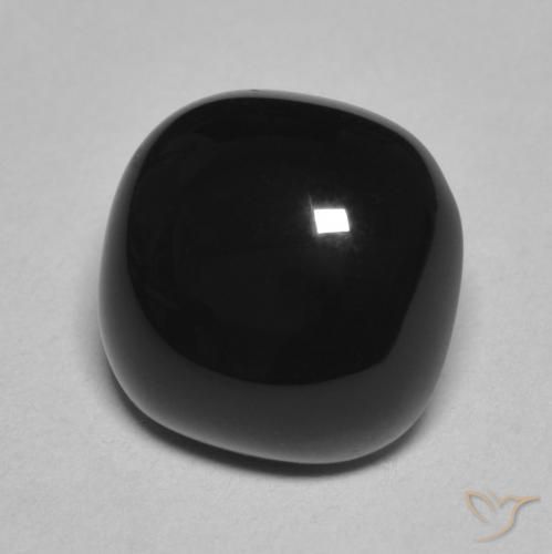 9,17 ctw natürlicher Schwarz Onyx, Kissen, Lichtundurchlässig