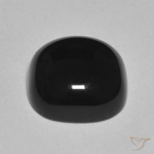 9,17 ctw natürlicher Schwarz Onyx, Kissen, Lichtundurchlässig