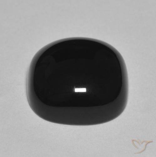 9,17 ctw natürlicher Schwarz Onyx, Kissen, Lichtundurchlässig