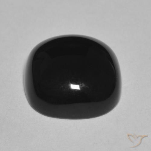 9,17 ctw natürlicher Schwarz Onyx, Kissen, Lichtundurchlässig