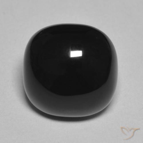 9,17 ctw natürlicher Schwarz Onyx, Kissen, Lichtundurchlässig