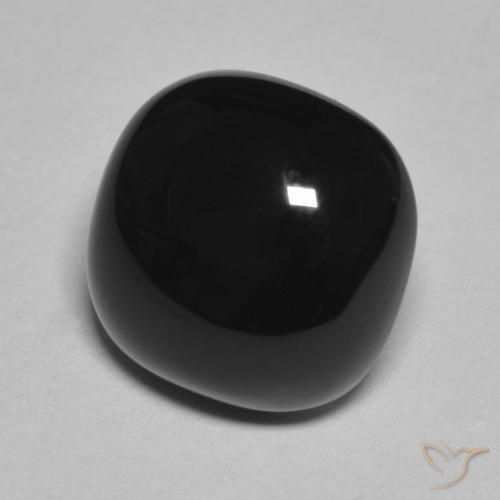 9,17 ctw natürlicher Schwarz Onyx, Kissen, Lichtundurchlässig