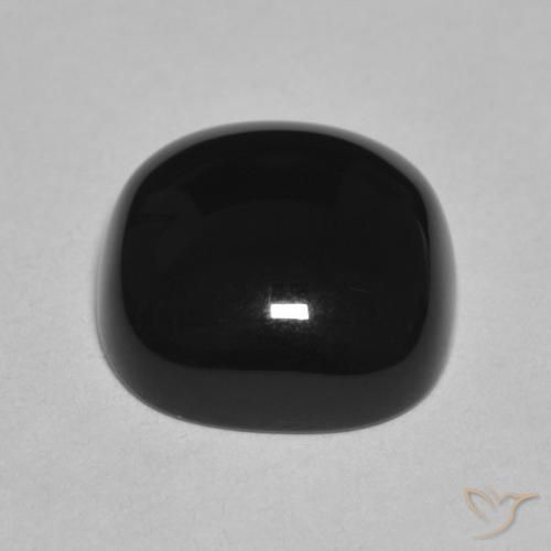 9,17 ctw natürlicher Schwarz Onyx, Kissen, Lichtundurchlässig