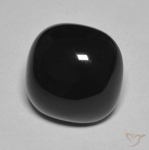 9,17 ctw natürlicher Schwarz Onyx, Kissen, Lichtundurchlässig