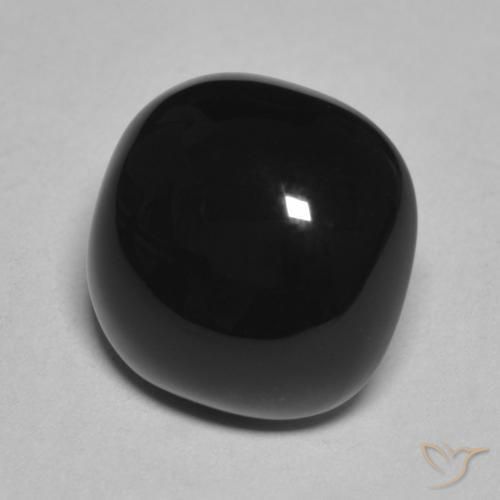 9,17 ctw natürlicher Schwarz Onyx, Kissen, Lichtundurchlässig