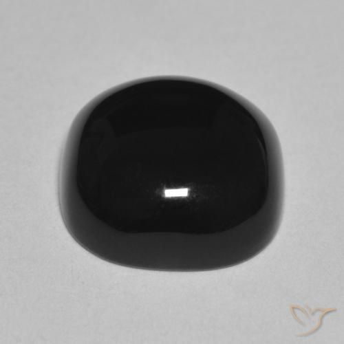 9,17 ctw natürlicher Schwarz Onyx, Kissen, Lichtundurchlässig