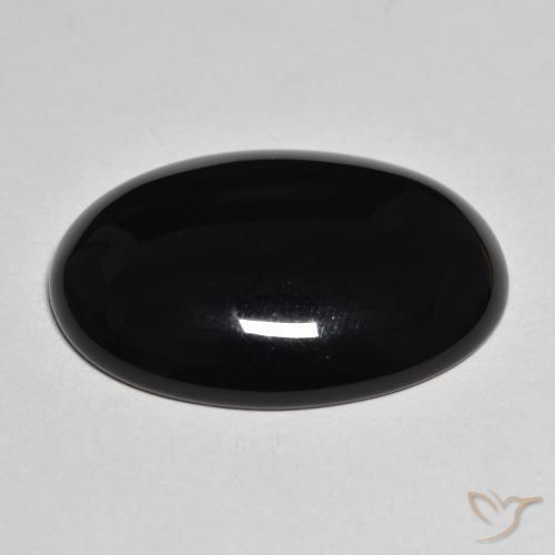 9,17 ctw natürlicher Schwarz Onyx, Oval, Lichtundurchlässig