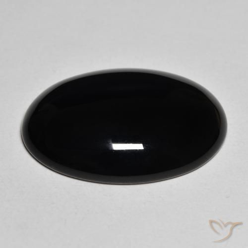 9,17 ctw natürlicher Schwarz Onyx, Oval, Lichtundurchlässig