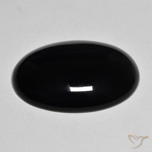 9,17 ctw natürlicher Schwarz Onyx, Oval, Lichtundurchlässig
