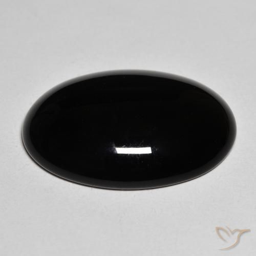 9,17 ctw natürlicher Schwarz Onyx, Oval, Lichtundurchlässig