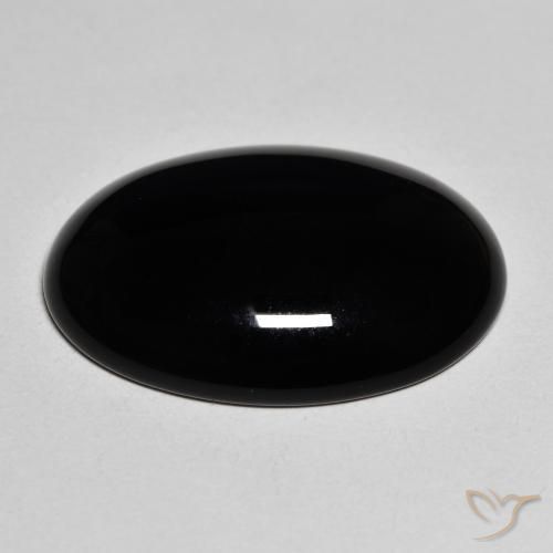 9,17 ctw natürlicher Schwarz Onyx, Oval, Lichtundurchlässig