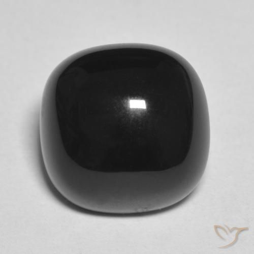4.71ct Natürlicher Schwarz Onyx, Kissen, Lichtundurchlässig