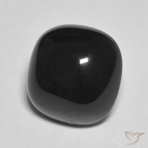 9,17 ctw natürlicher Schwarz Onyx, Kissen, Lichtundurchlässig