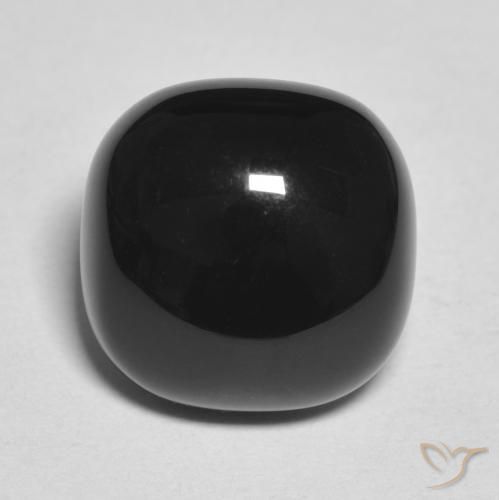 4.83ct Natürlicher Schwarz Onyx, Kissen, Lichtundurchlässig