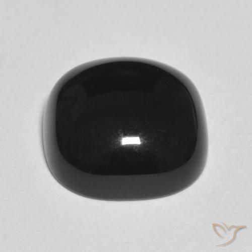 9,17 ctw natürlicher Schwarz Onyx, Kissen, Lichtundurchlässig