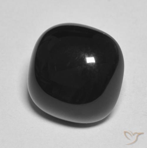 9,17 ctw natürlicher Schwarz Onyx, Kissen, Lichtundurchlässig