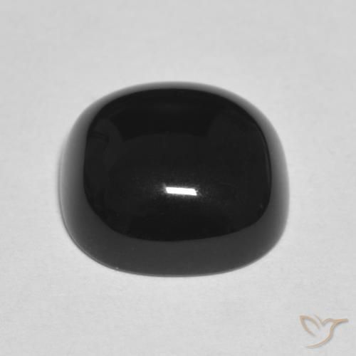 9,17 ctw natürlicher Schwarz Onyx, Kissen, Lichtundurchlässig