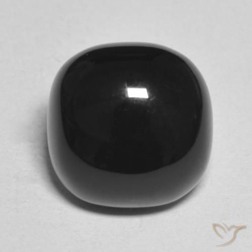 4.84ct Natürlicher Schwarz Onyx, Kissen, Lichtundurchlässig