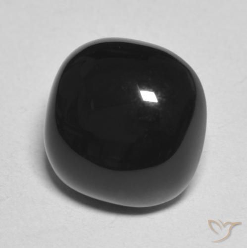 9,17 ctw natürlicher Schwarz Onyx, Kissen, Lichtundurchlässig