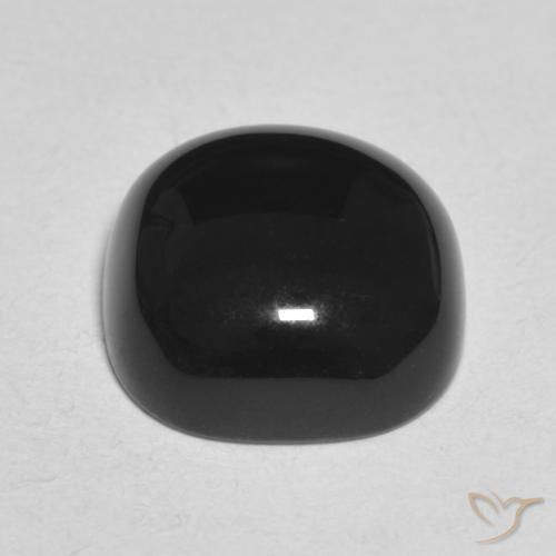 9,17 ctw natürlicher Schwarz Onyx, Kissen, Lichtundurchlässig