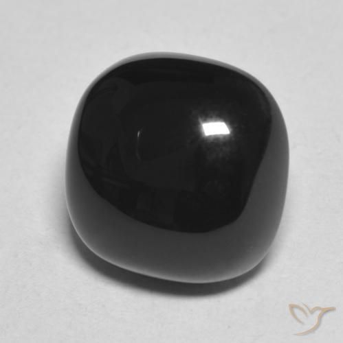 9,17 ctw natürlicher Schwarz Onyx, Kissen, Lichtundurchlässig