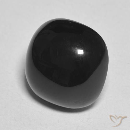 9,17 ctw natürlicher Schwarz Onyx, Kissen, Lichtundurchlässig