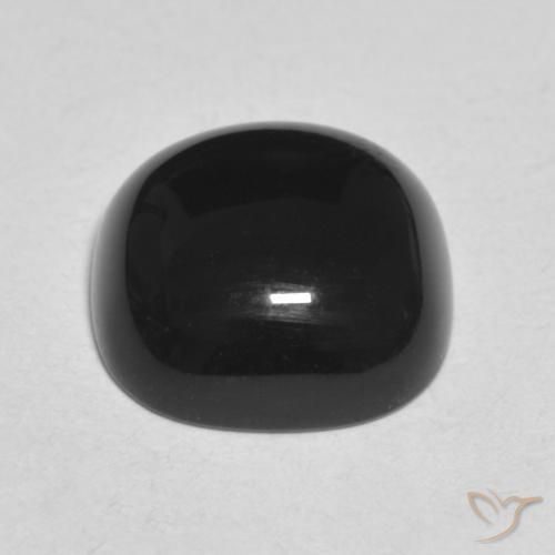 9,17 ctw natürlicher Schwarz Onyx, Kissen, Lichtundurchlässig