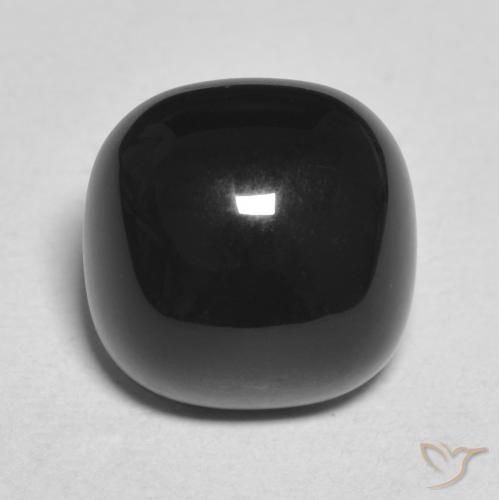 4.70ct Natürlicher Schwarz Onyx, Kissen, Lichtundurchlässig