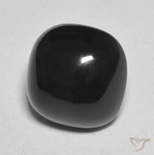 9,17 ctw natürlicher Schwarz Onyx, Kissen, Lichtundurchlässig