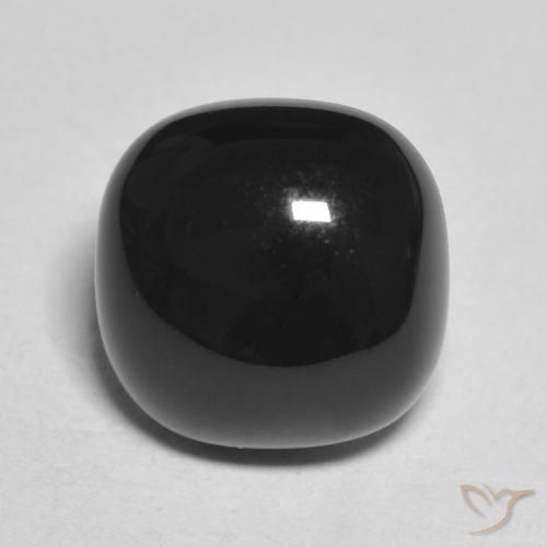 4.85ct Natürlicher Schwarz Onyx, Kissen, Lichtundurchlässig