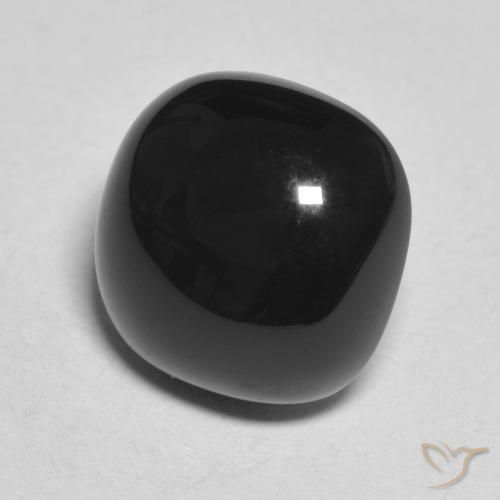 9,17 ctw natürlicher Schwarz Onyx, Kissen, Lichtundurchlässig