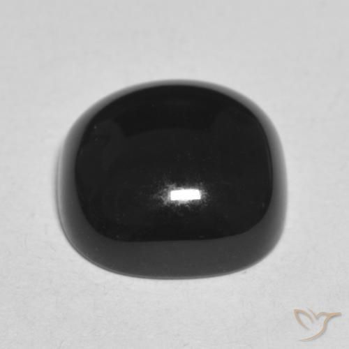 9,17 ctw natürlicher Schwarz Onyx, Kissen, Lichtundurchlässig
