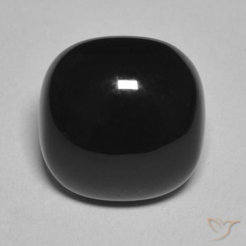 4.70ct Natürlicher Schwarz Onyx, Kissen, Lichtundurchlässig