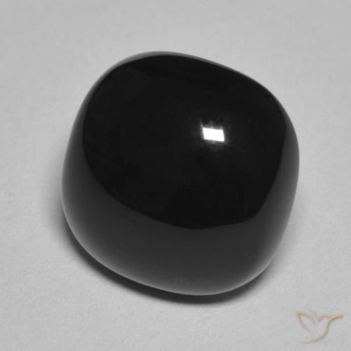 9,17 ctw natürlicher Schwarz Onyx, Kissen, Lichtundurchlässig