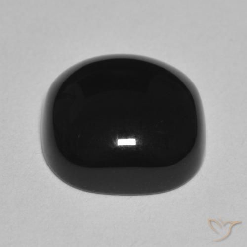 9,17 ctw natürlicher Schwarz Onyx, Kissen, Lichtundurchlässig