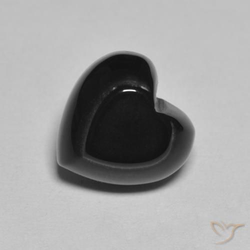 9,17 ctw natürlicher Schwarz Onyx, Herz, Lichtundurchlässig