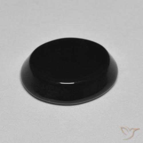 9,17 ctw natürlicher Schwarz Onyx, Oval, Lichtundurchlässig