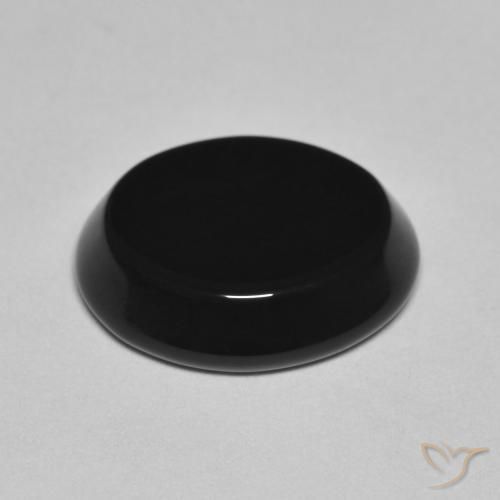 9,17 ctw natürlicher Schwarz Onyx, Oval, Lichtundurchlässig