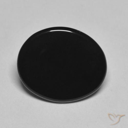 9,17 ctw natürlicher Schwarz Onyx, Oval, Lichtundurchlässig