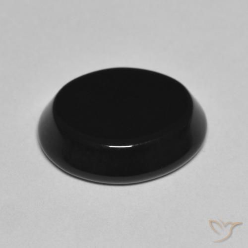 9,17 ctw natürlicher Schwarz Onyx, Oval, Lichtundurchlässig