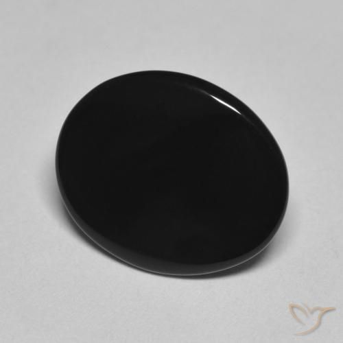 9,17 ctw natürlicher Schwarz Onyx, Oval, Lichtundurchlässig