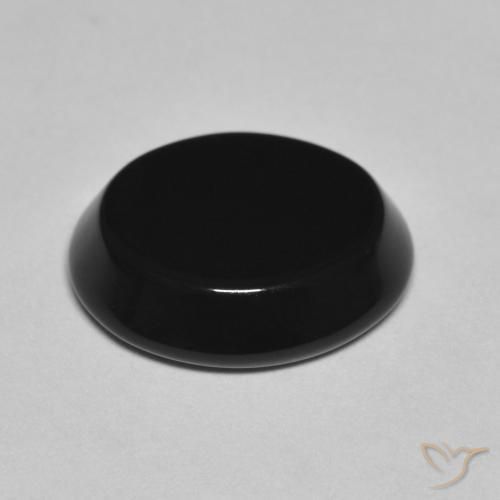 9,17 ctw natürlicher Schwarz Onyx, Oval, Lichtundurchlässig