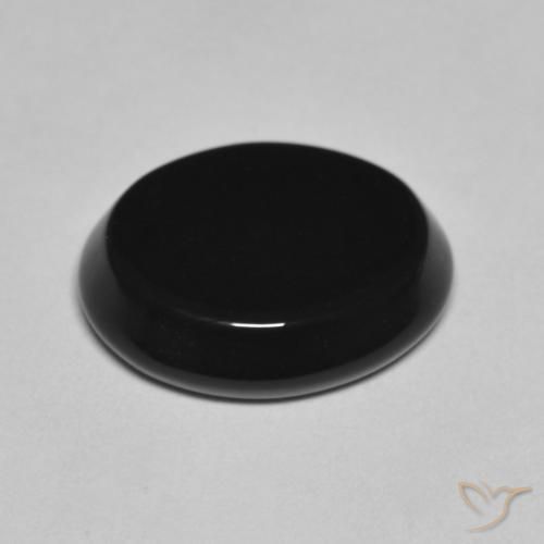 9,17 ctw natürlicher Schwarz Onyx, Oval, Lichtundurchlässig
