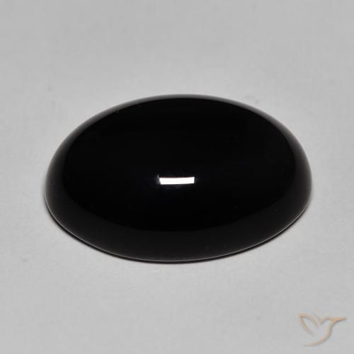 9,17 ctw natürlicher Schwarz Onyx, Oval, Lichtundurchlässig